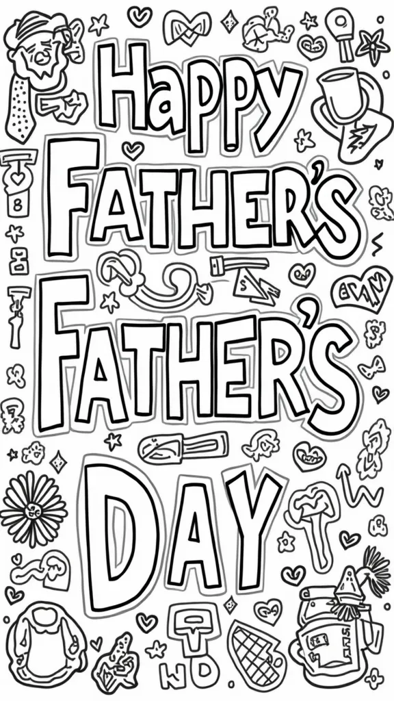 happy fathers day coloring pages printable